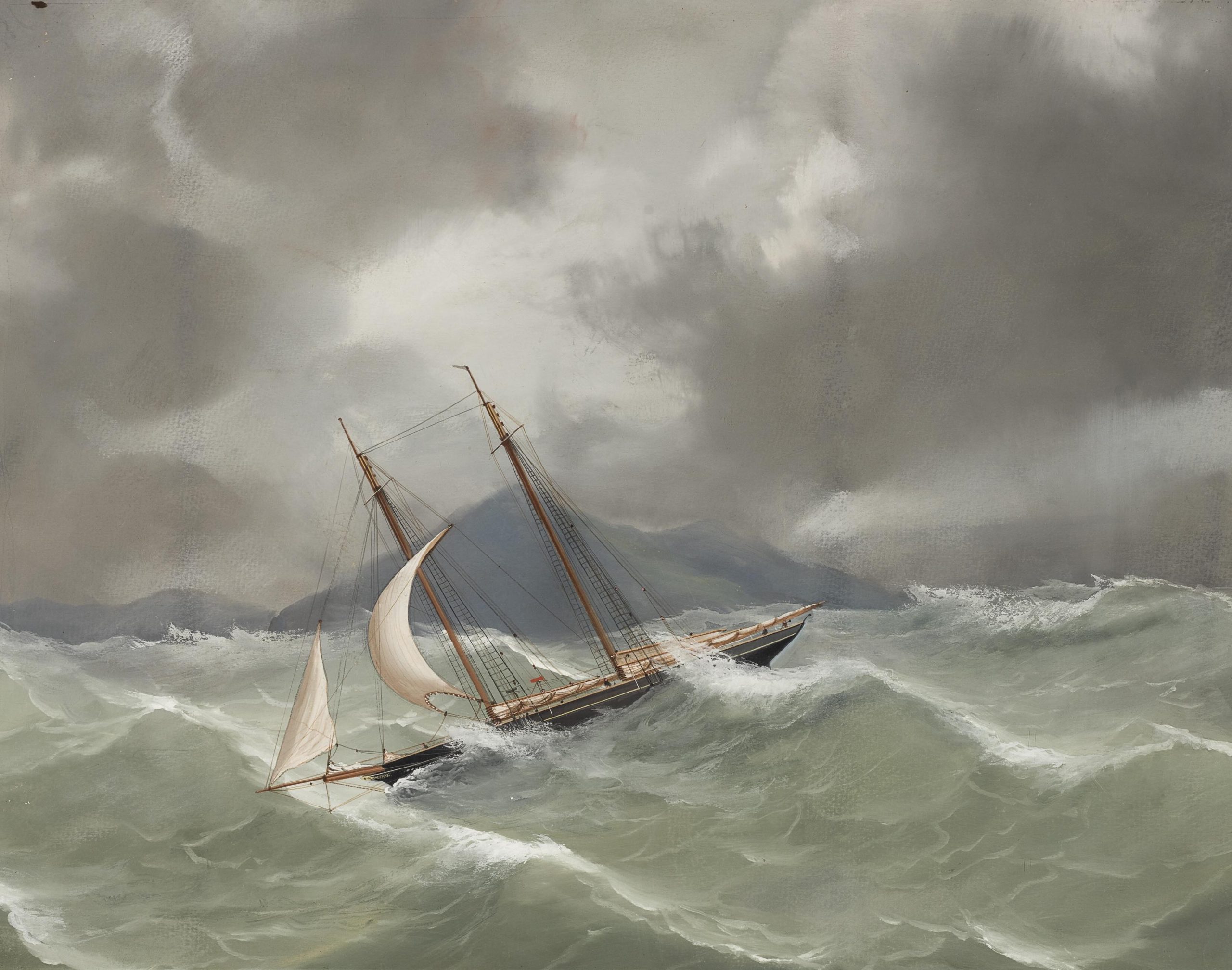 Schooner In A Storm Steamship Historical Society schooner-in-a-storm-steamship-historical-society